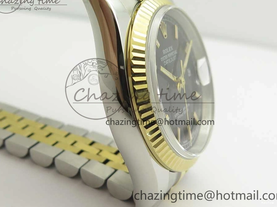 MiroTime 0801 DateJust 36 SS YG 116233 ARF 1:1 Best Edition 904L Steel Black Dial Stick Markers on Jubilee Bracelet SH3135 V EasyMatch 3261
